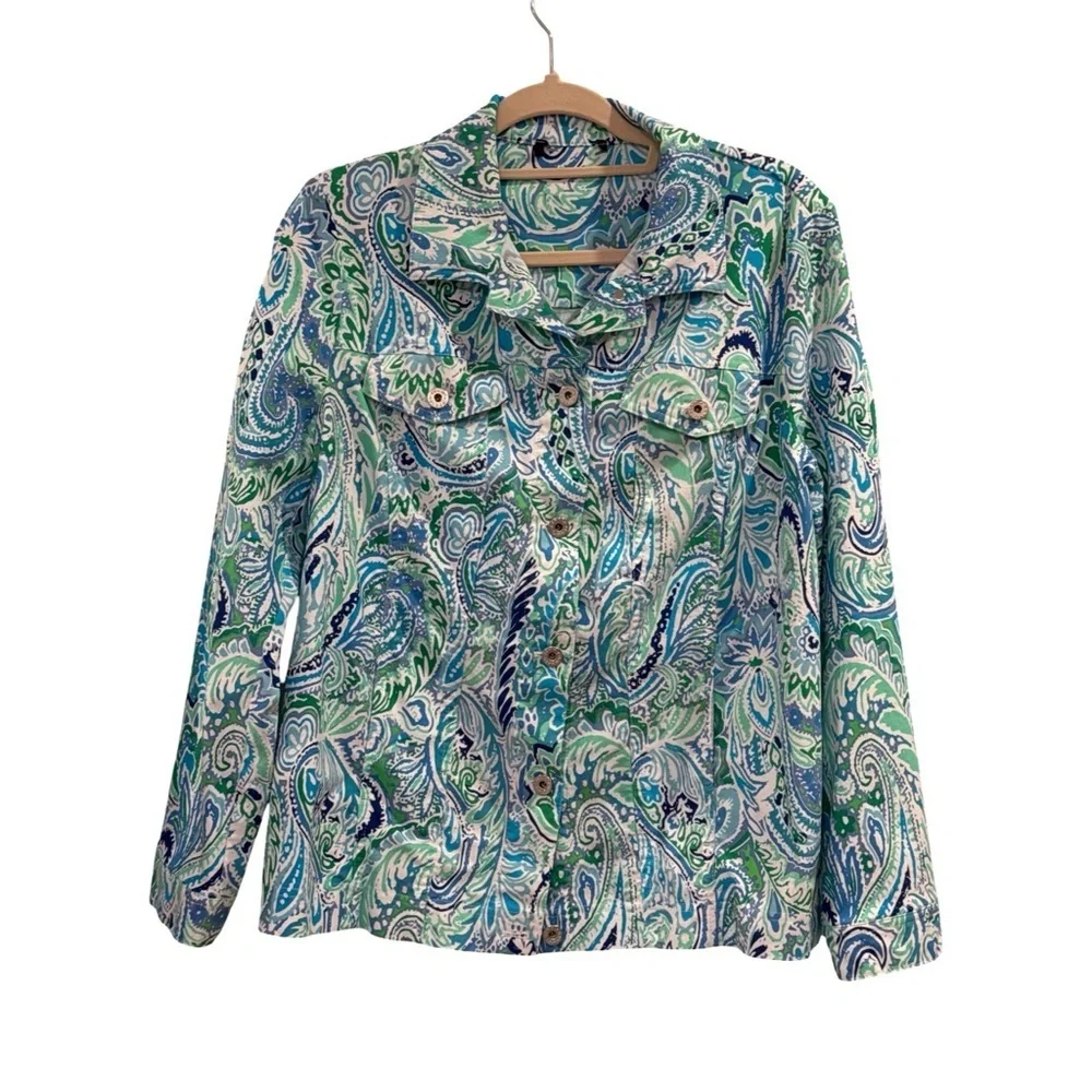 Robell Happy Paisley Denim Effect Jacket